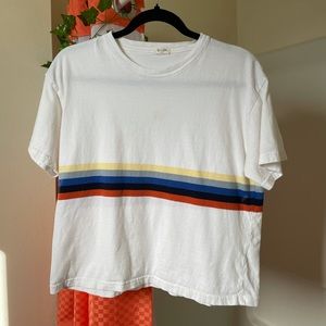 brandy melville rainbow stripe tee